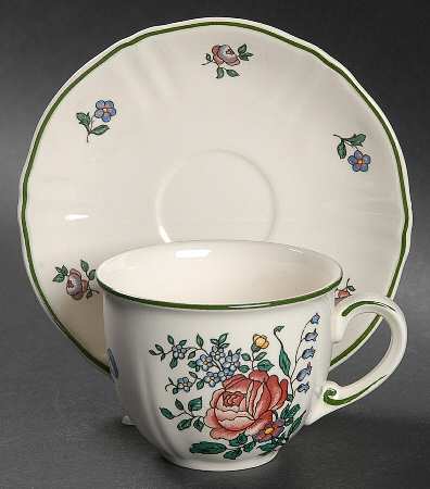 Alt Strasburg (Trim On Edge) Flat Demitasse Cup & Saucer Set