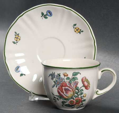 Alt Strasburg (Trim On Edge) Flat Demitasse Cup & Saucer Set