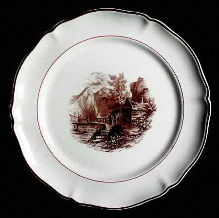 Alpina (Scalloped, Brown Scene) by Villeroy &amp; Boch