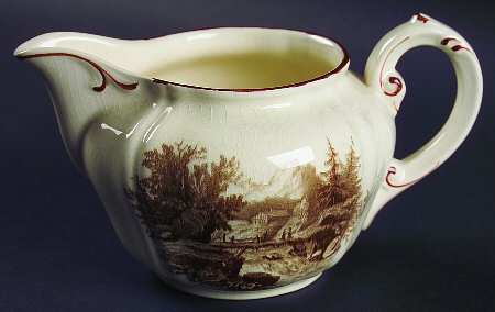 Alpina (Scalloped, Brown Scene) Creamer