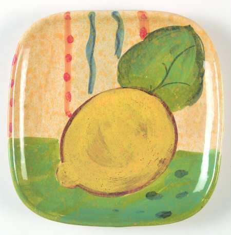 Fall Fruit Square Salad Plate