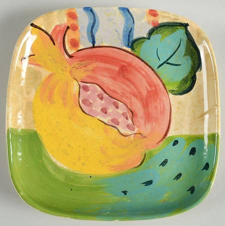 Fall Fruit Square Salad Plate