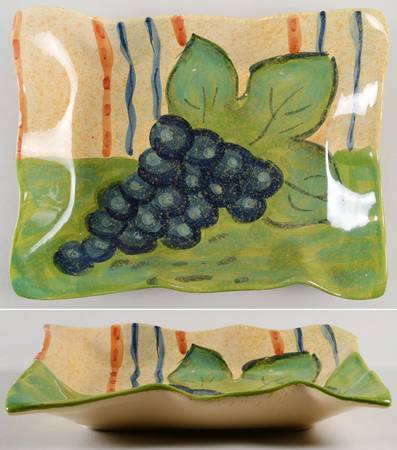 Fall Fruit 11" Rectangular Vegetable Bowl