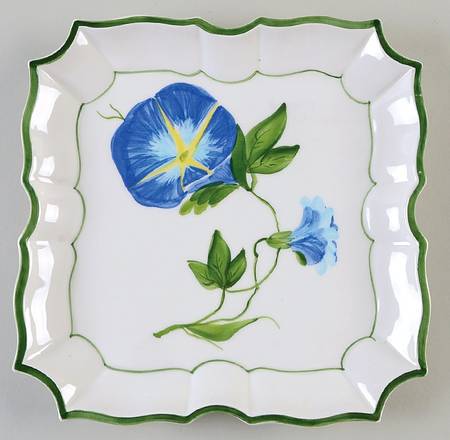 Blue Morning Glory Salad/Dessert Plate