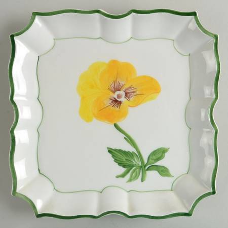 Yellow Pansy Salad/Dessert Plate