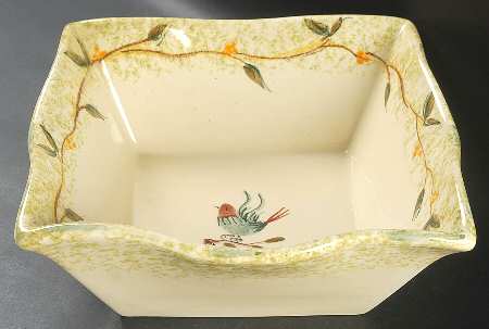 Etrusca 11" Square Vegetable Bowl