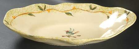 Etrusca 16" Large Oval Salad Serving Bowl