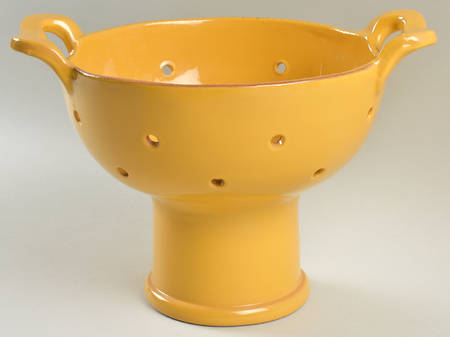 Fantasia Yellow (Solid Color) Ceramic Colander