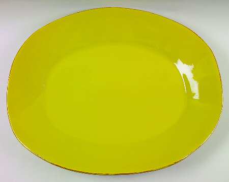 Fantasia Lime (Solid Color) 19" Oval Serving Platter