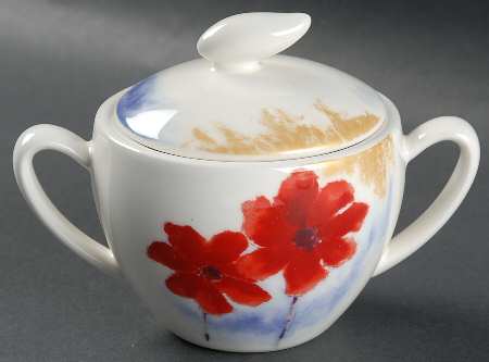 Carmine Sugar Bowl & Lid