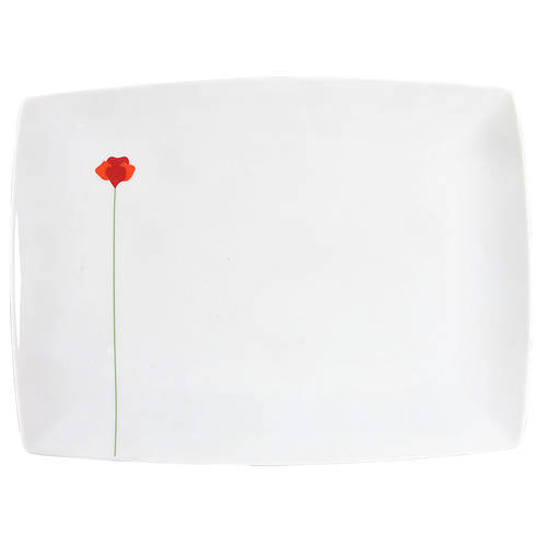 Poppy Papoilas 15" Rectangular Serving Platter