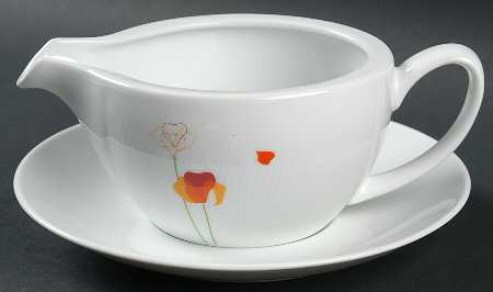 Poppy Papoilas Gravy Boat & Underplate