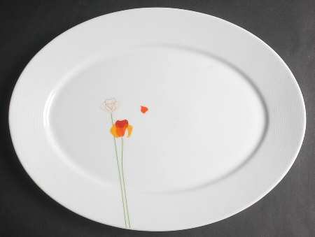 Poppy Papoilas 14" Oval Serving Platter