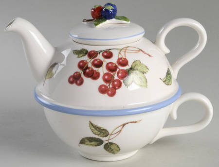 Cottage Individual Teapot & Lid with Cup