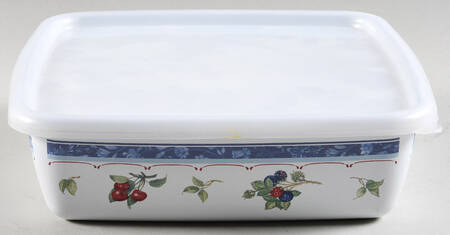 Cottage 8" Metal Square Baker W/Plastic Lid