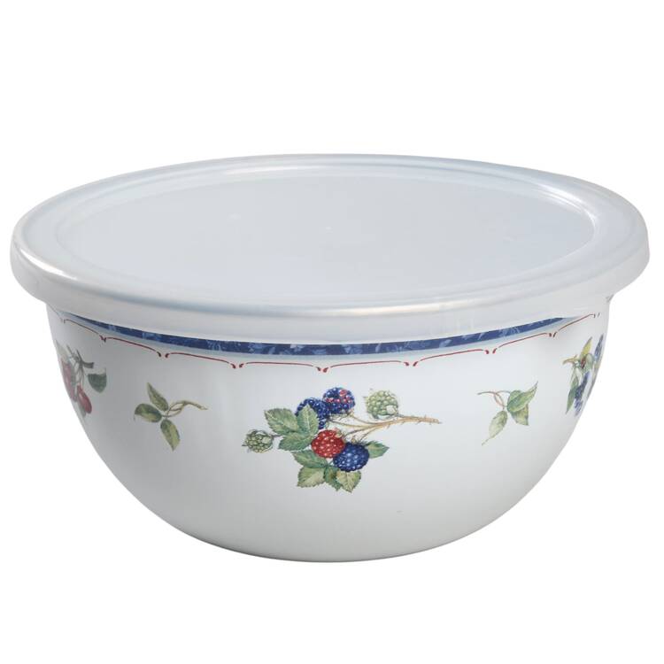 Cottage 6" Metal Mixing Bowl & Plastic Lid