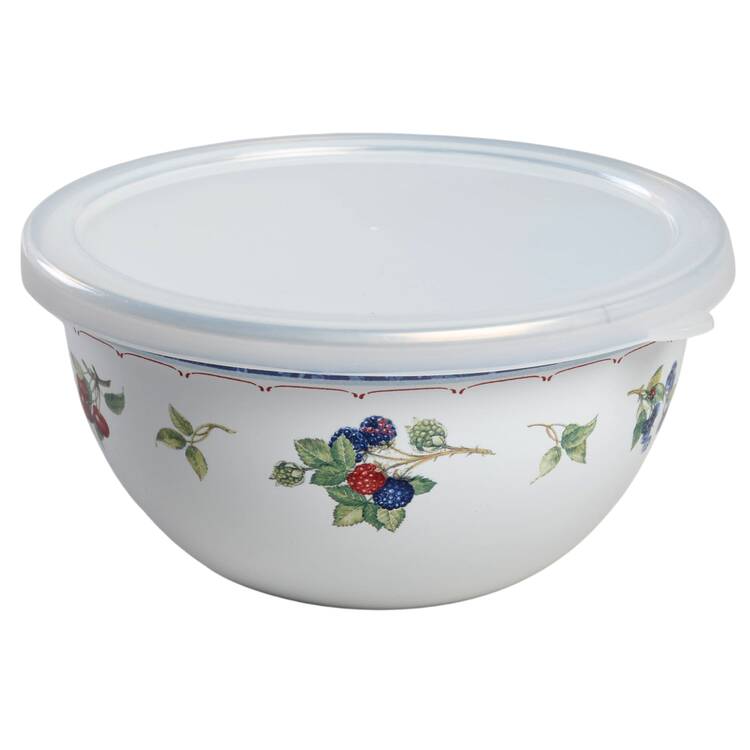 Cottage 5" Metal Mixing Bowl & Plastic Lid
