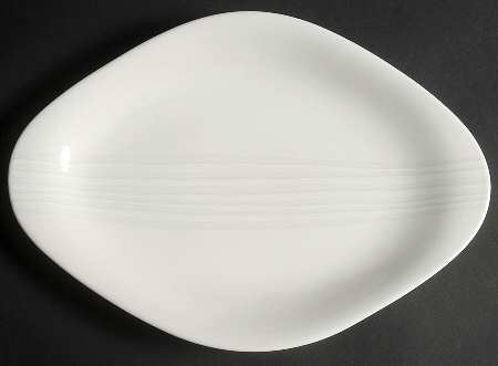 Dune Lines 14" Oval Serving Platter