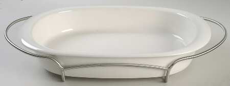 Home Elements 15" Oval Baker & Metal Stand