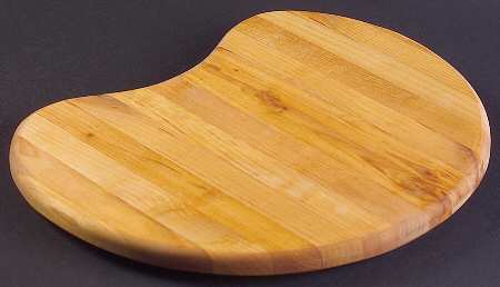 Home Elements 11" Wood Crescent Shape Cutting Board