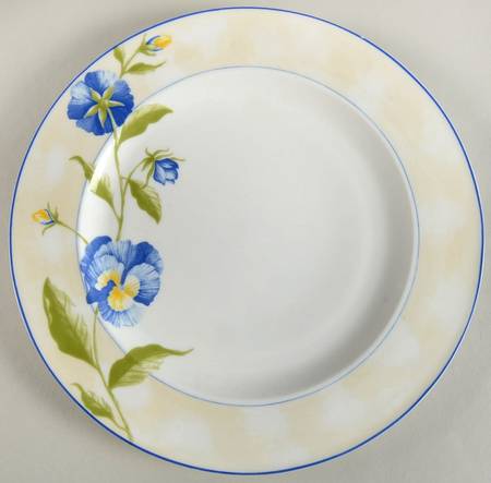 Blue Pansy 12" Chop Plate (Round Platter)