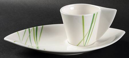 Palm Garden Snack Plate & Cup Set