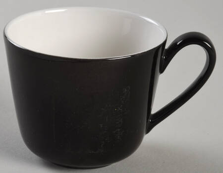 Wonderful World Black Flat Demitasse Cup