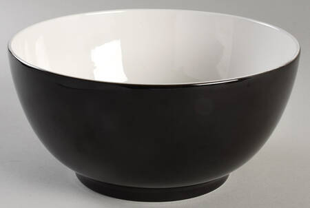 Wonderful World Black 8" Round Vegetable Bowl