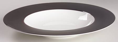 Wonderful World Black Large Rim Soup Bowl