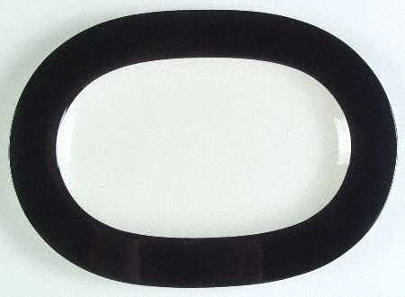Wonderful World Black 13" Oval Serving Platter