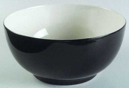 Wonderful World Black 9" Round Vegetable Bowl