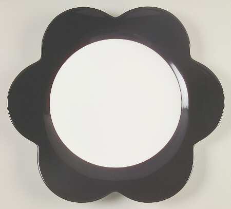 Wonderful World Black Bloom Dinner Plate