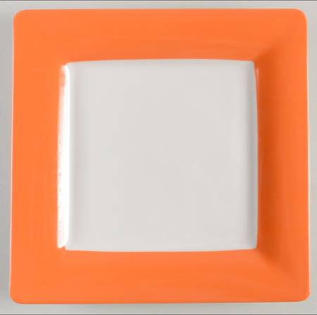 Wonderful World Orange Square Salad Plate