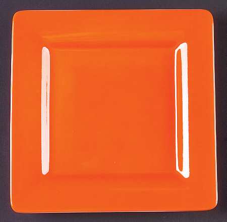 Wonderful World Orange Square Bread & Butter Plate