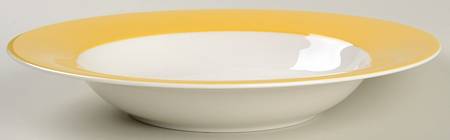 Wonderful World Yellow Large Rim Soup Bowl