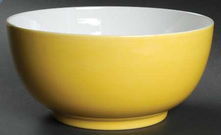 Wonderful World Yellow 9" Round Vegetable Bowl