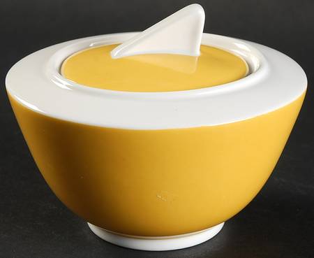 Wonderful World Yellow Sugar Bowl & Lid