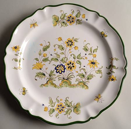 Vieux Provence Green Trim Service Plate (Charger)
