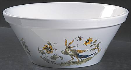 Vieux Provence Green Trim 10" Large Salad Serving Bowl