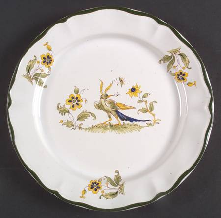 Vieux Provence Green Trim Dinner Plate