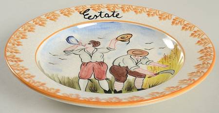 Four Seasons (Leaf Border) Wall Plate