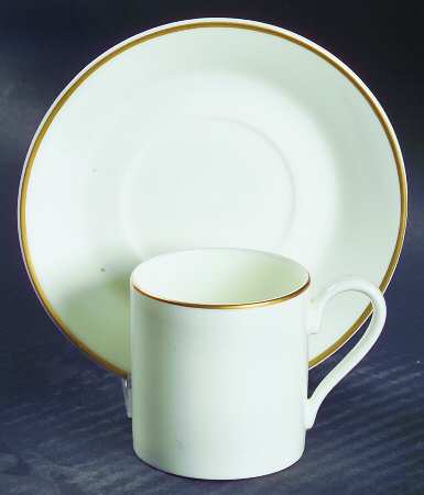 Charleston Gold Flat Demitasse Cup & Saucer Set