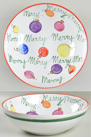 Jingle 11" Large Salad Serving Bowl