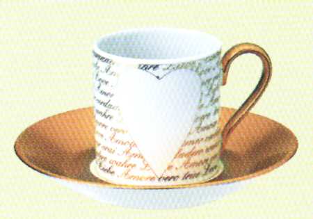 Love Flat Demitasse Cup & Saucer Set
