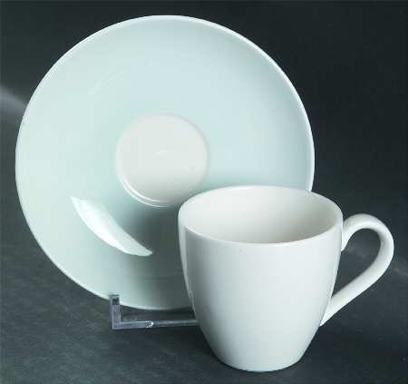 City Life Blue Flat Demitasse Cup & Saucer Set