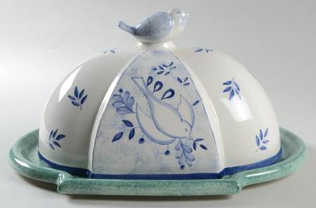 Blue Bird Domed Platter