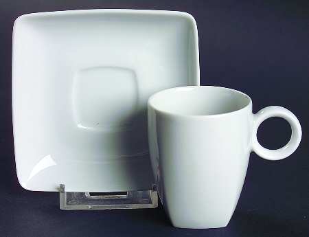Carre Flat Demitasse Cup & Saucer Set