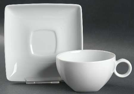 Carre Flat Cup & Saucer Set