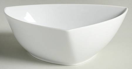Organic White 8" Salad Serving Bowl