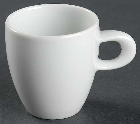 Organic White Flat Demitasse Cup